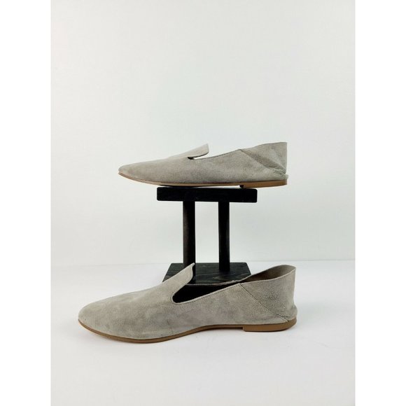 Halogen Women's Suede Gray Collapsible Back Slip On Flats Sz 8M EUC - Picture 2 of 9